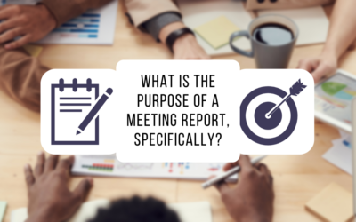 What is the purpose of a meeting report, specifically?