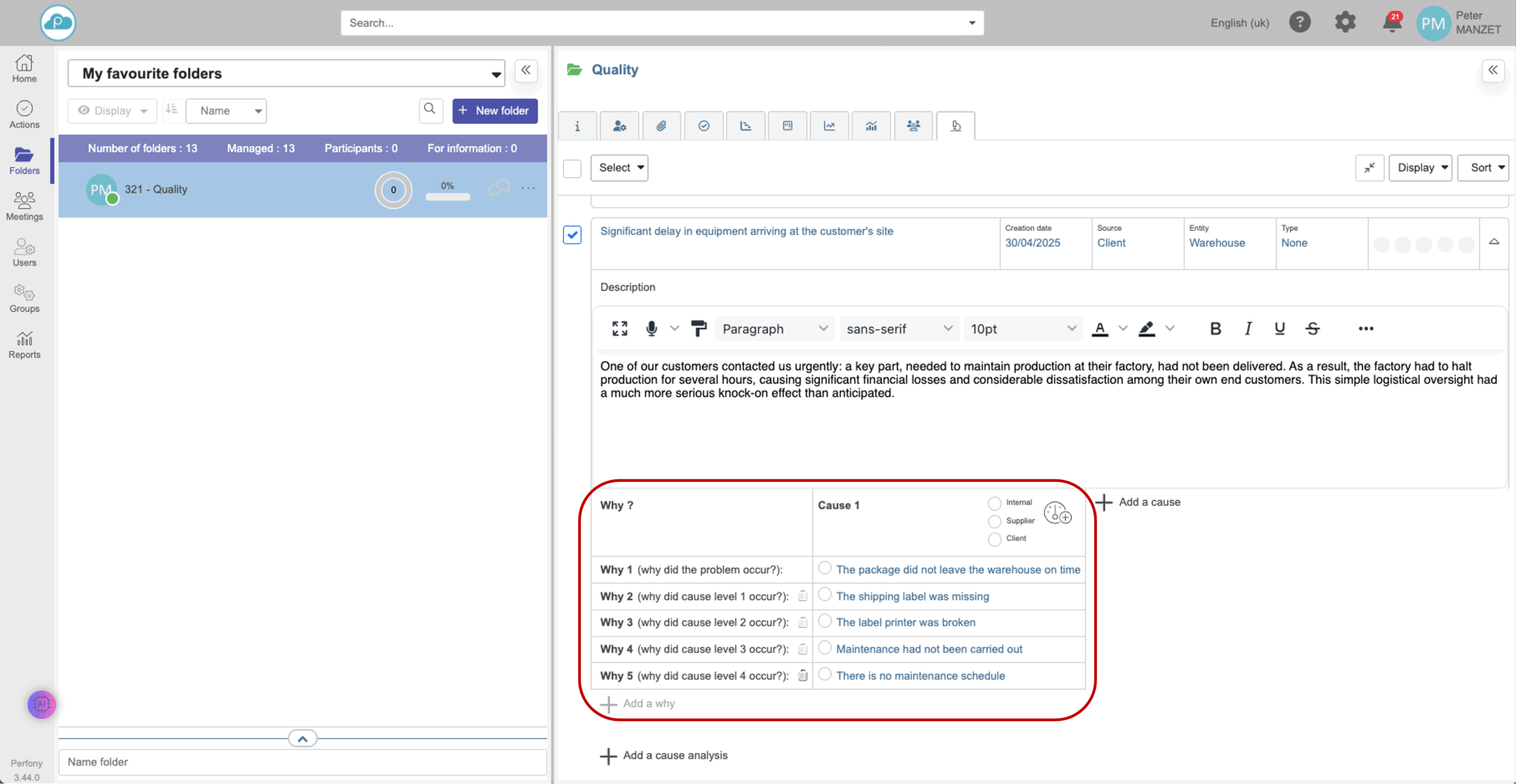 Perfony - searching for root cause